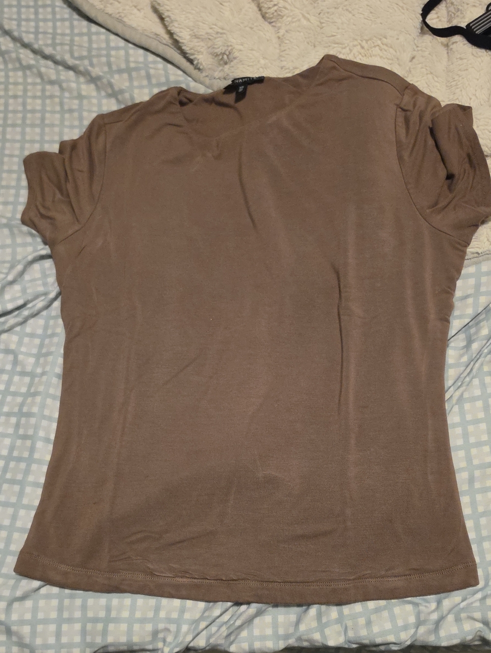 Basic Light Brown Women's Crew Neck Tee